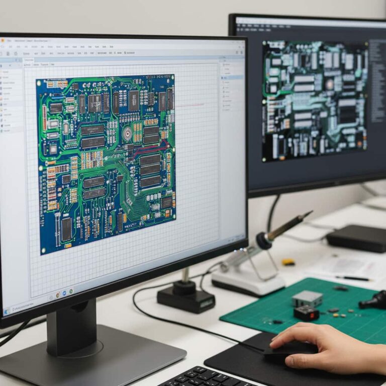طراحی حرفه‌ای PCB و تعیین دقیق محل قطعات الکترونیکی برای مونتاژ بهینه و عملکرد بالا.