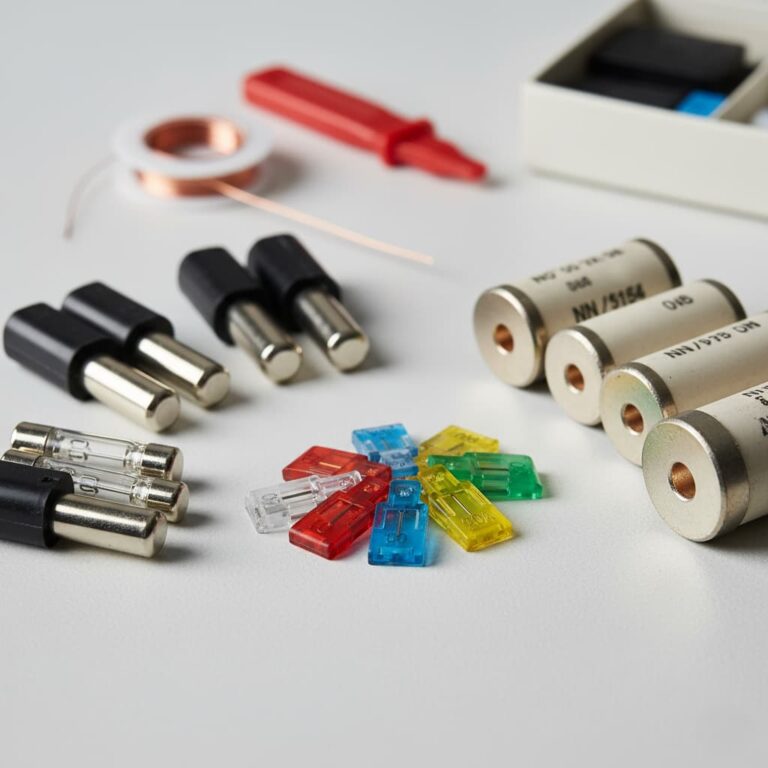 فیوز الکتریکی شیشه‌ای کوچک؛ قطعه محافظ مدار برای تجهیزات الکترونیکی و خودرو.