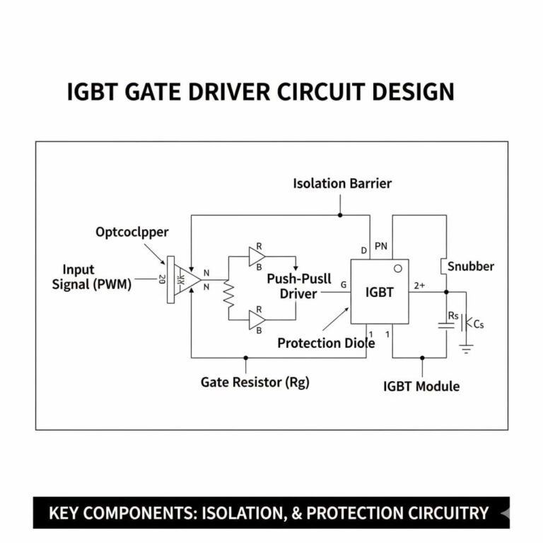 طراحی شماتیک مدار درایور IGBT برای کنترل و حفاظت قدرتمند سوئیچینگ.