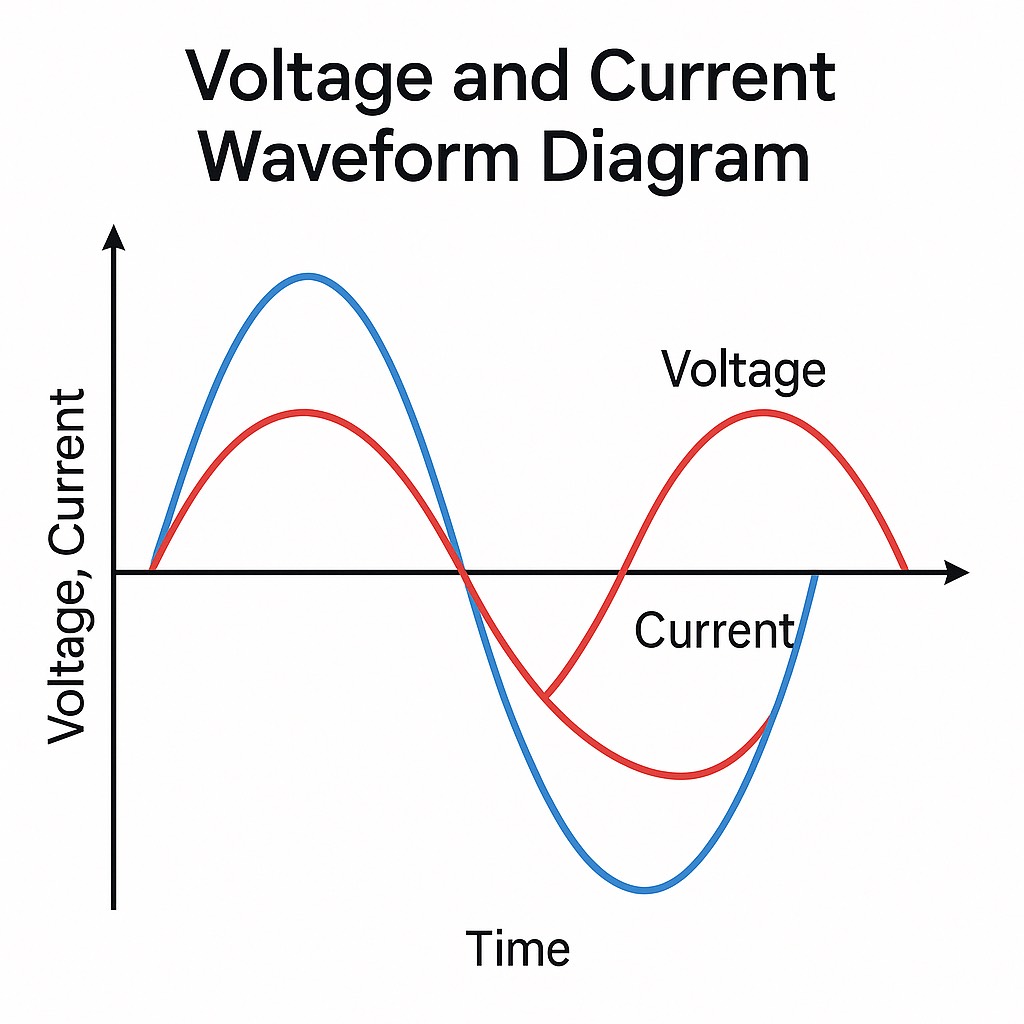 voltage and current waveform diagram