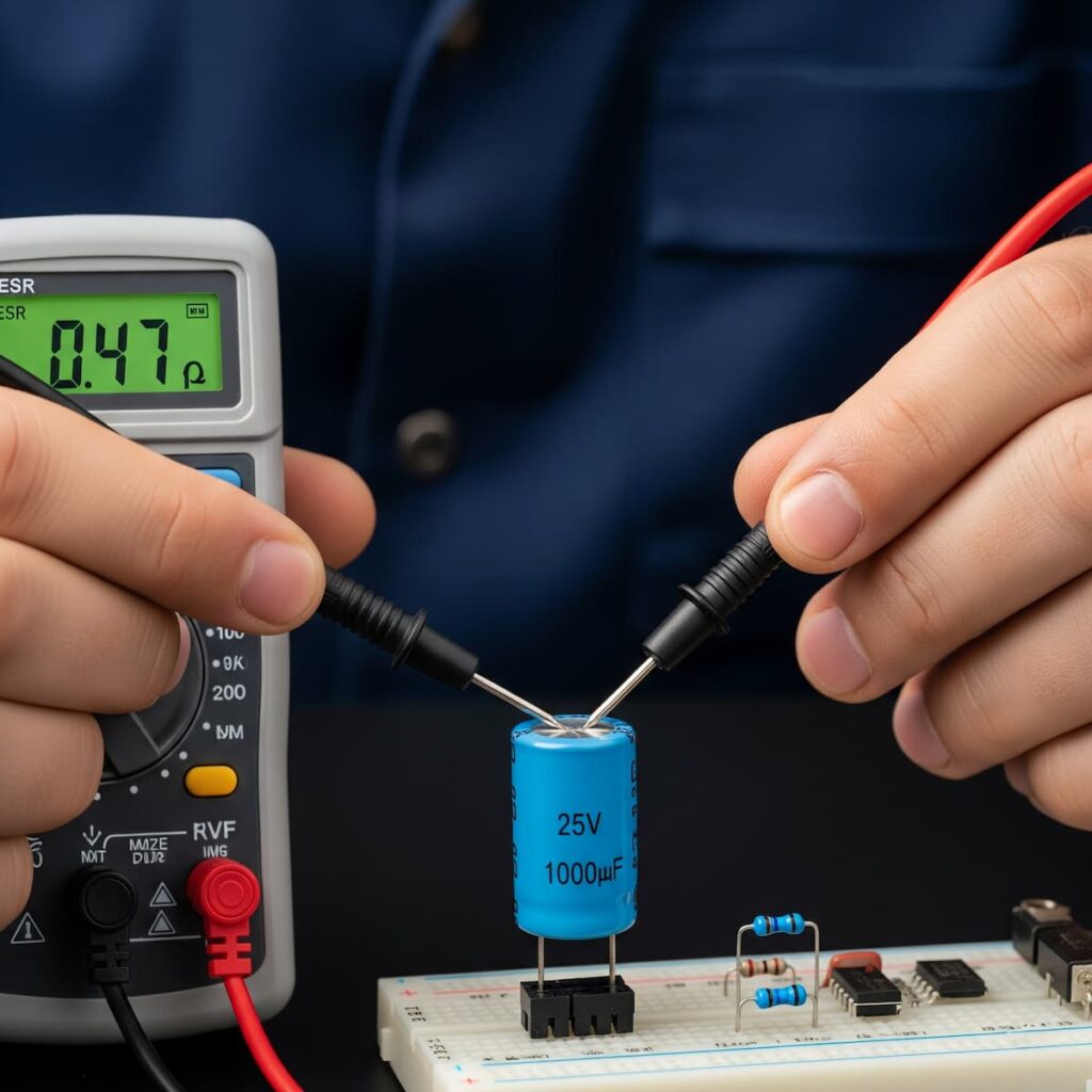 نمودار ESR خازن و تاثیر آن بر عملکرد مدارهای الکترونیکی و منابع تغذیه