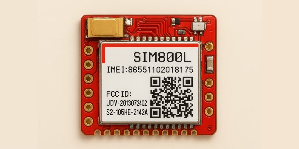 تصویر ماژول SIM800L و کاربرد آن در پروژه‌های الکترونیکی و IoT