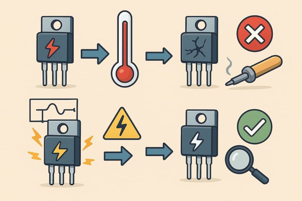 IGBT در اینورتر با علائم خرابی و بررسی مشکلات رایج