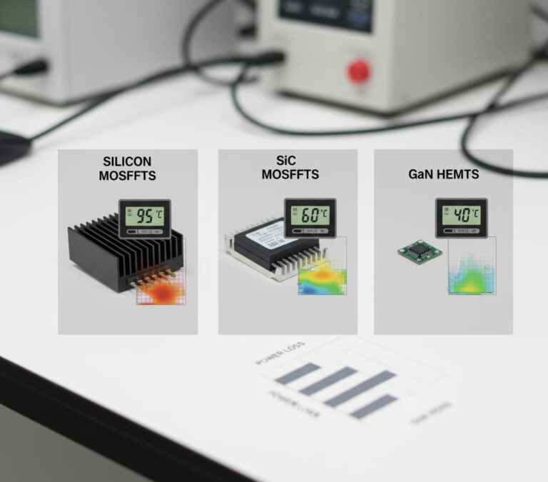 مقایسه ماسفت‌ها؛ تلفات حرارتی کمتر SiC در مقابل سیلیکون برای بازدهی بالاتر.