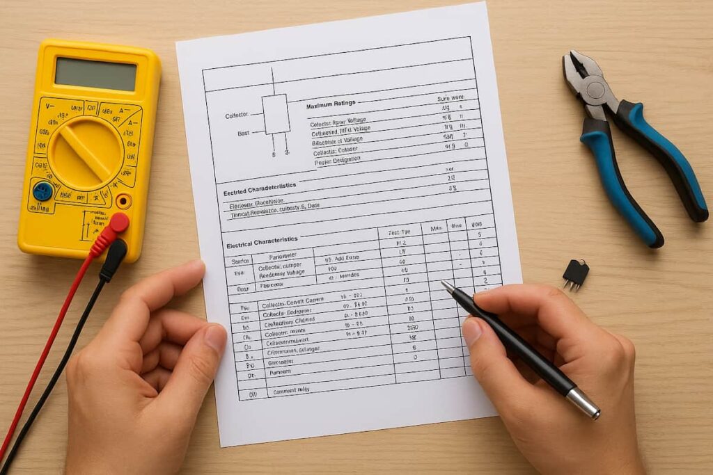 آموزش خواندن دیتاشیت قطعات الکترونیکی با توضیح مشخصات فنی