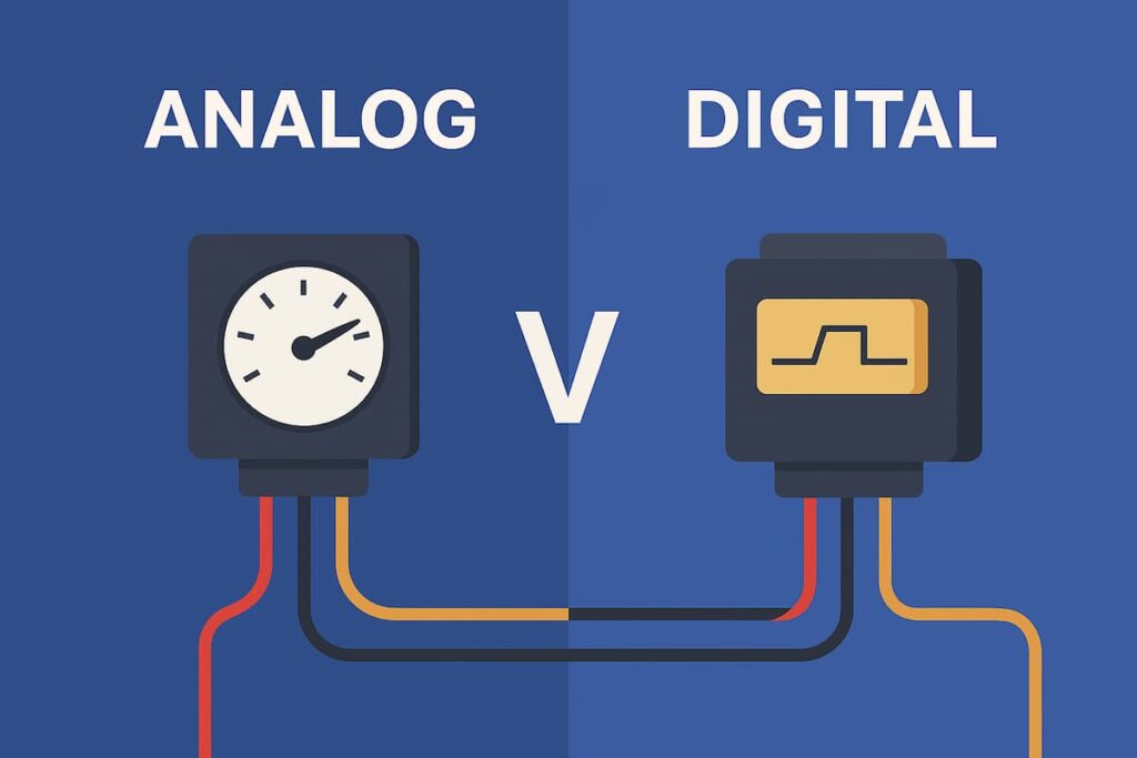 تصویری از مقایسه سنسور آنالوگ و دیجیتال برای انتخاب سنسور مناسب پروژه