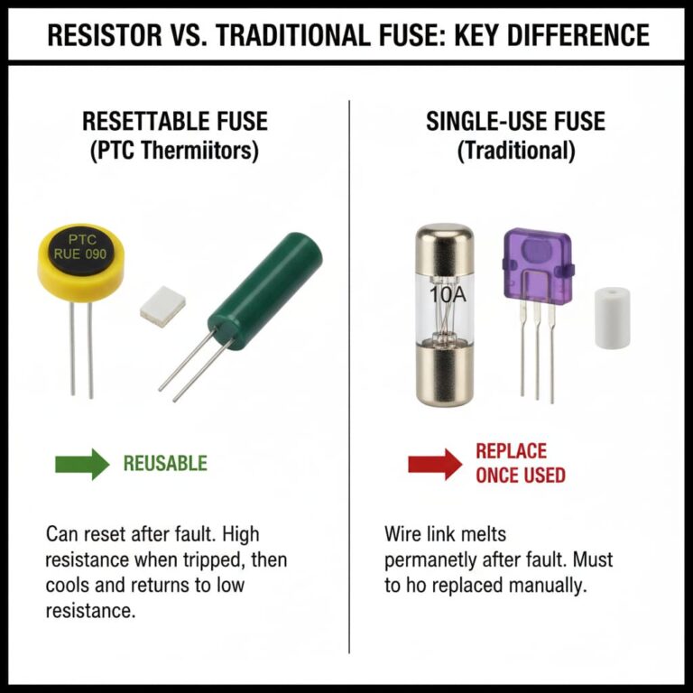 مقایسه فیوز ریست شونده و معمولی