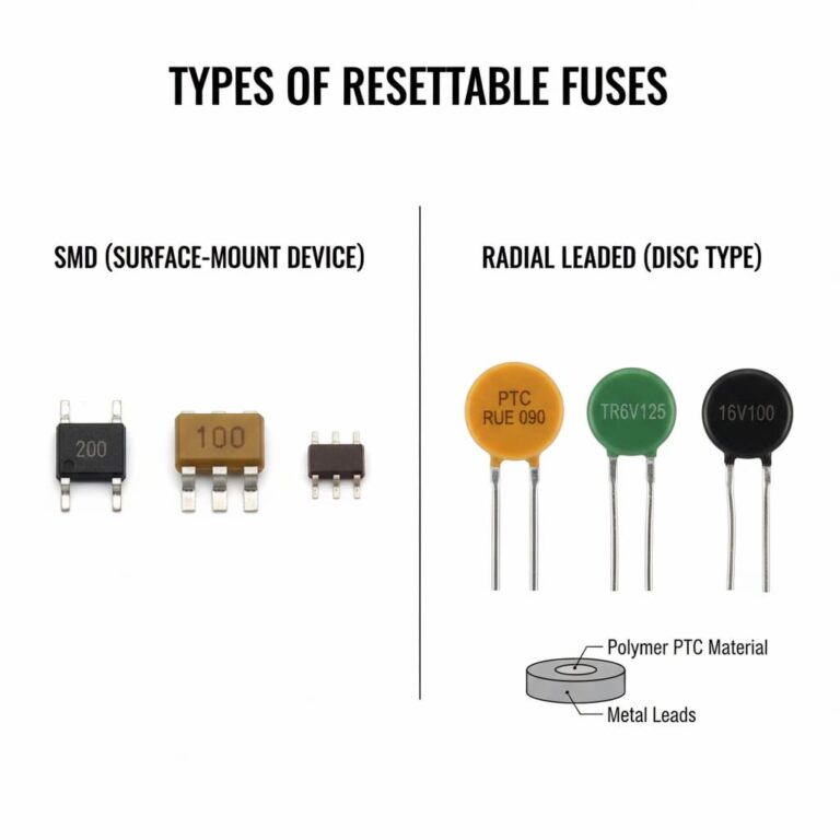 انواع فیوز ریست شونده SMD و دیسکی