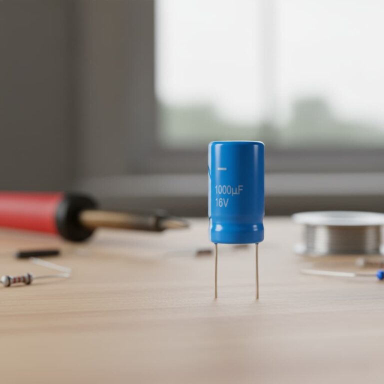 تصویر خازن، قطعه ذخیره‌ساز انرژی الکتریکی برای فیلتر و تایمینگ مدارها.