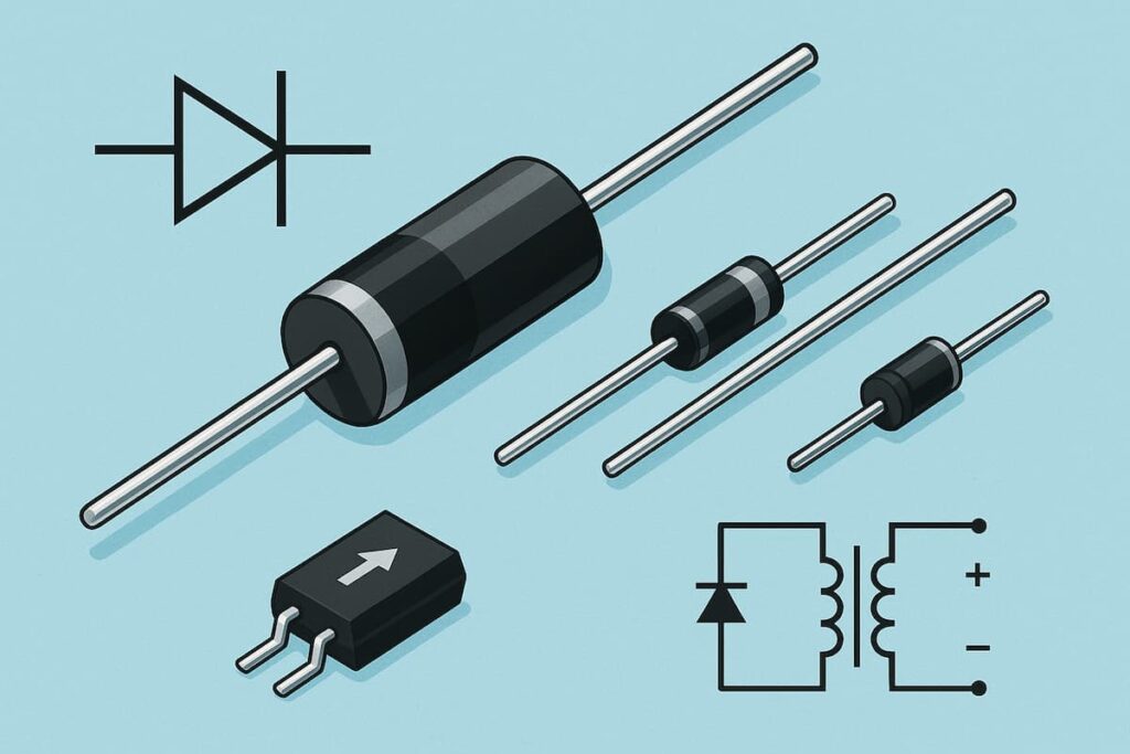 انواع دیود یکسوساز و نماد مدار آن در طراحی منابع تغذیه